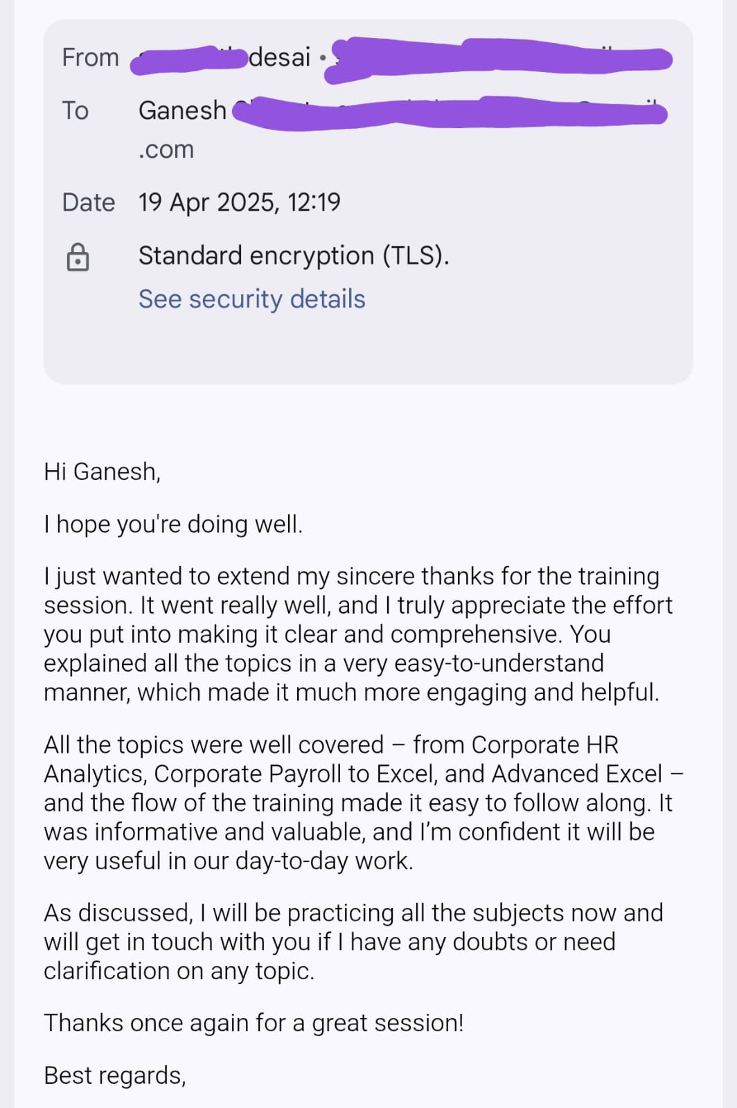 Student Testimonial